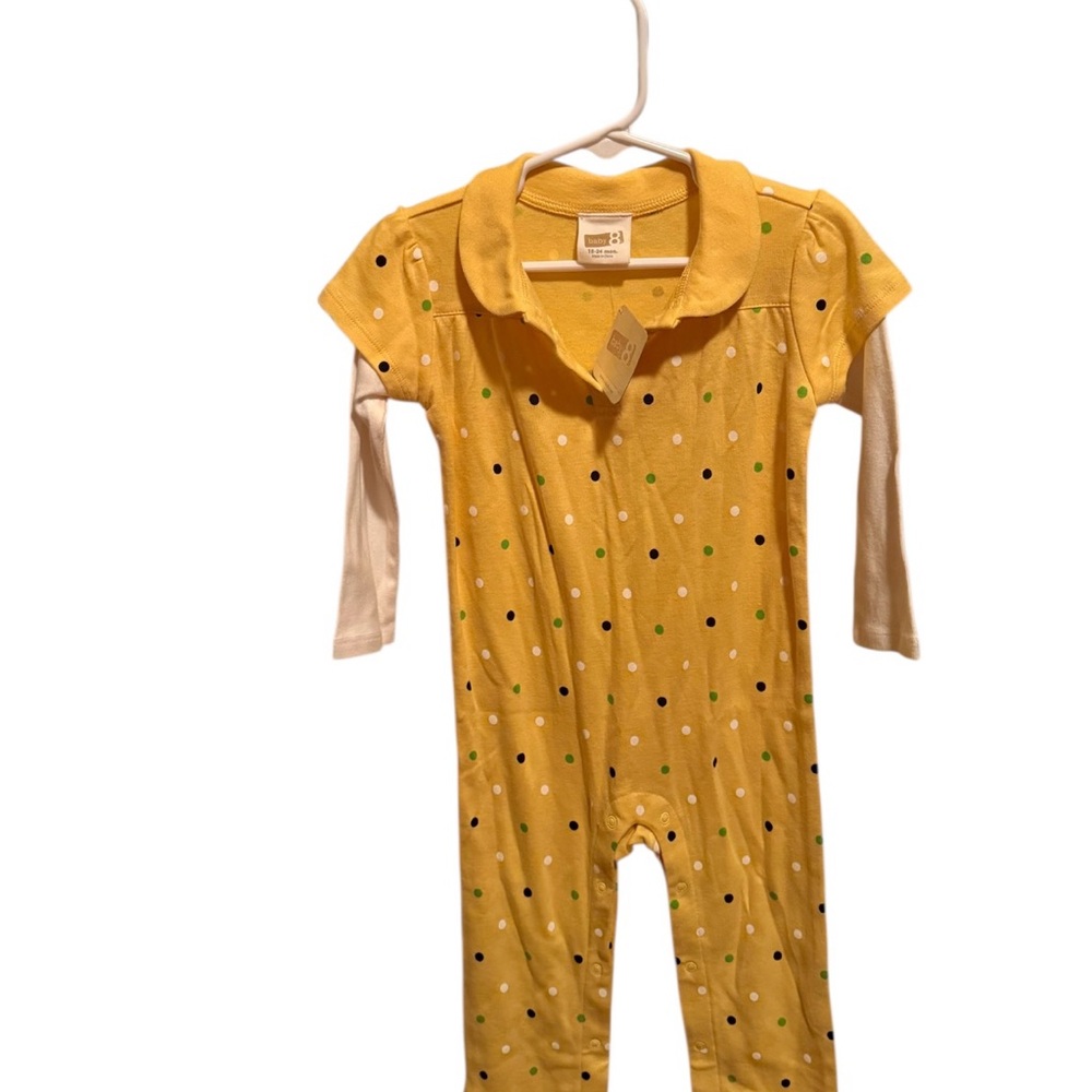 Sunny Yellow Polka Dot Kids Bodysuit